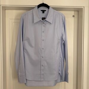 NWT Light Ice Blue RW&CO Stretch Cotton Long Sleeve Button Up Shirt Medium